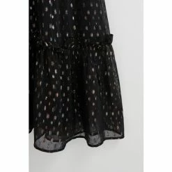 Oliver Bonas Black Metallic Polka Dot Puff Sleeve Black Midi Dress -Default Template 2 unnamed file 2379