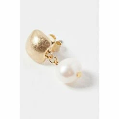 Oliver Bonas White Ottileigh Square And Pearl Drop Stud Earrings -Default Template 2 unnamed file 238
