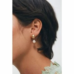 Oliver Bonas White Ottileigh Square And Pearl Drop Stud Earrings -Default Template 2 unnamed file 240