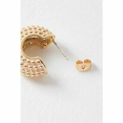 Oliver Bonas Gold Hali Textured Dot Mini Hoop Earrings -Default Template 2 unnamed file 251