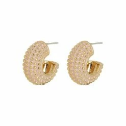 Oliver Bonas Gold Hali Textured Dot Mini Hoop Earrings -Default Template 2 unnamed file 253