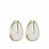 Oliver Bonas White Elle Shell Inlay Flat Hoop Earrings -Default Template 2 unnamed file 265