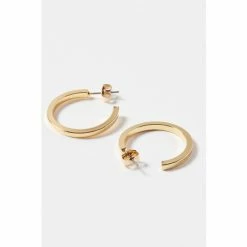 Oliver Bonas Elm Large Gold Plated Hoop Earrings -Default Template 2 unnamed file 292