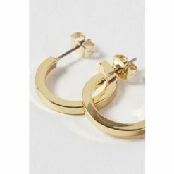 Oliver Bonas Elm Large Gold Plated Hoop Earrings -Default Template 2 unnamed file 293
