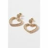 Oliver Bonas Senna Gold Coloured Twist Detail Heart Drop Earrings -Default Template 2 unnamed file 3