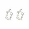 Oliver Bonas Silver Tone Isandro Loop Twist Link Hoop Earrings -Default Template 2 unnamed file 301