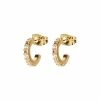 Oliver Bonas Rico Stone Detail Gold Plate Mini Hoop Earrings -Default Template 2 unnamed file 306