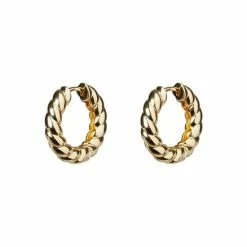 Oliver Bonas Adorn Adelaide Chunky Twist Gold Plate Brass Hoop Earrings -Default Template 2 unnamed file 355