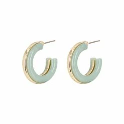 Oliver Bonas Green Sansa Resin Inlay Hoop Earrings -Default Template 2 unnamed file 358