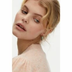 Oliver Bonas Green Sansa Resin Inlay Hoop Earrings -Default Template 2 unnamed file 360