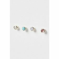Oliver Bonas Multi Oriana Semi Precious Stone Inlay Mixed Shape Pack Of Four Stud Earrings -Default Template 2 unnamed file 388