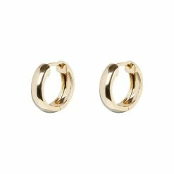Oliver Bonas White Esperanza Gold Plated Chunky Hoop Earringss -Default Template 2 unnamed file 395