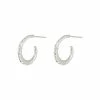 Oliver Bonas Silver Aqua Twist Curve Silver Hoop Earrings -Default Template 2 unnamed file 396