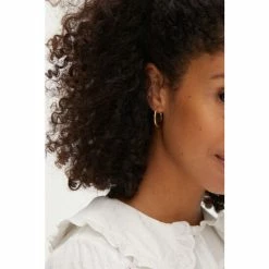 Oliver Bonas Gold Coloured Sami Textured Large Hoop Earrings -Default Template 2 unnamed file 419