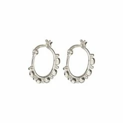 Oliver Bonas Sterling Silver Plated Dania Circle Detail Sleeper Hoop Earrings -Default Template 2 unnamed file 430