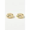 Oliver Bonas Gold Coloured Brass Starry Night Stone Detail Huggie Earrings -Default Template 2 unnamed file 431