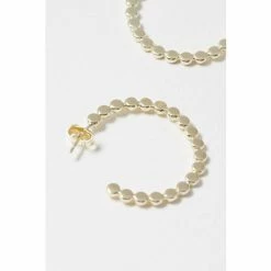 Oliver Bonas Gold Ilaria Dot Detail Gold Plated Hoop Earrings Large -Default Template 2 unnamed file 438