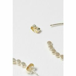 Oliver Bonas Gold Ilaria Dot Detail Gold Plated Hoop Earrings Large -Default Template 2 unnamed file 439