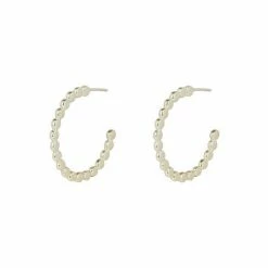 Oliver Bonas Gold Ilaria Dot Detail Gold Plated Hoop Earrings Large -Default Template 2 unnamed file 442