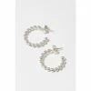 Oliver Bonas Small Silver Tone Ilaria Dot Detail Hoop Earrings -Default Template 2 unnamed file 443