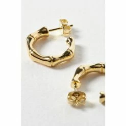 Oliver Bonas Womens Gold Plated Brass Mila Chunky Bamboo Hoop Earrings -Default Template 2 unnamed file 453