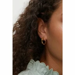 Oliver Bonas Womens Gold Plated Brass Mila Chunky Bamboo Hoop Earrings -Default Template 2 unnamed file 455