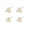Oliver Bonas Amaya Dot And Pearl Gold Tone White Stud Earrings 2 Pack -Default Template 2 unnamed file 457