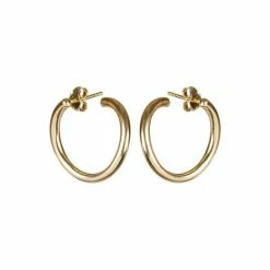 Oliver Bonas Megumi Circle Loop Gold Plated Brass Hoop Earrings -Default Template 2 unnamed file 491