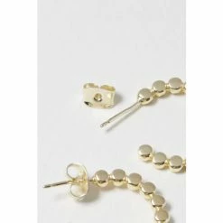 Oliver Bonas Gold Ilaria Dot Detail Gold Plated Hoop Earrings Small -Default Template 2 unnamed file 519