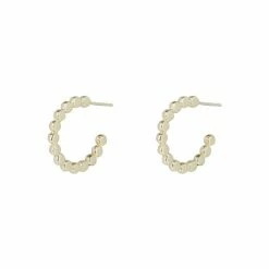 Oliver Bonas Gold Ilaria Dot Detail Gold Plated Hoop Earrings Small -Default Template 2 unnamed file 522