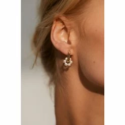 Oliver Bonas Gold Bondi Pearl Mismatched Hoop Earrings Pack Of Four -Default Template 2 unnamed file 536