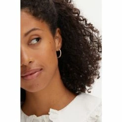 Oliver Bonas Sami Textured Large Silver Hoop Earrings -Default Template 2 unnamed file 544