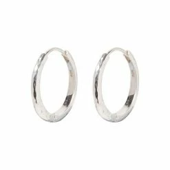 Oliver Bonas Sami Textured Large Silver Hoop Earrings -Default Template 2 unnamed file 545