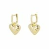 Oliver Bonas Oceania Heart Drop Gold Plated Hoop Earrings -Default Template 2 unnamed file 546