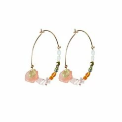 Oliver Bonas Floral Fiesta Beaded Hoop Earrings