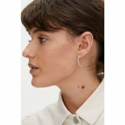 Oliver Bonas Blue Chara Bobble Blue Amazonite Inlay Silver Hoop Earrings -Default Template 2 unnamed file 561