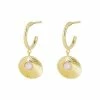 Oliver Bonas Pink Sydney Opal Stone Gold Plated Hoop Earrings -Default Template 2 unnamed file 564