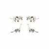 Oliver Bonas Isla Nublar Silver Dino Stud Earrings Set Of Two -Default Template 2 unnamed file 58