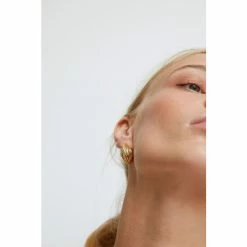 Oliver Bonas Montane Fortune Cookie Gold Plated Engraved Hoop Earrings -Default Template 2 unnamed file 581