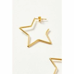 Oliver Bonas Star Outline Large Gold Plated Hoop Earrings -Default Template 2 unnamed file 586