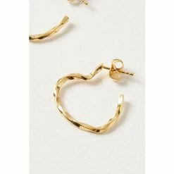 Oliver Bonas Heart Twist Outline Gold Plated Hoop Earrings -Default Template 2 unnamed file 592