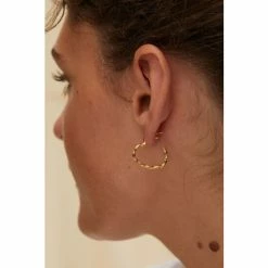 Oliver Bonas Heart Twist Outline Gold Plated Hoop Earrings -Default Template 2 unnamed file 594