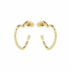 Oliver Bonas Heart Twist Outline Gold Plated Hoop Earrings -Default Template 2 unnamed file 596