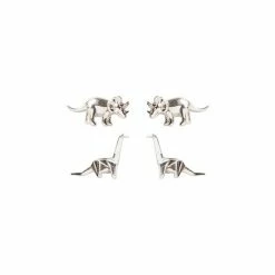 Oliver Bonas Isla Nublar Silver Dino Stud Earrings Set Of Two -Default Template 2 unnamed file 60