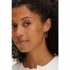 Oliver Bonas Silver Tone Star Outline Large Hoop Earrings -Default Template 2 unnamed file 607