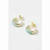 Oliver Bonas Blue Oriana Amazonite Inlay Hoop Earrings -Default Template 2 unnamed file 609