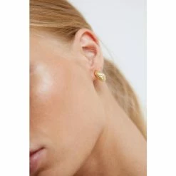 Oliver Bonas Kona Ribbed Texture Statement Gold Plated Hoop Earrings -Default Template 2 unnamed file 620