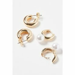 Oliver Bonas Gold Coloured Earrings Two Pack -Default Template 2 unnamed file 68