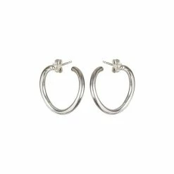 Oliver Bonas Silver Plated Megumi Circle Loop Silver Hoop Earrings -Default Template 2 unnamed file 680