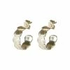 Oliver Bonas Gold Tone Aoife Shell Casting Hoop Earrings